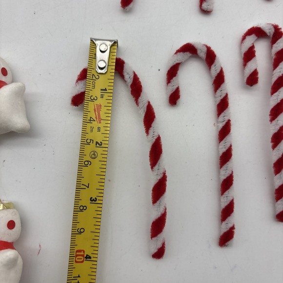 Vtg Lot of 25 Flocked Kitschy Mini Christmas Ornaments Santa Elf Satin Balls - Picture 10 of 11